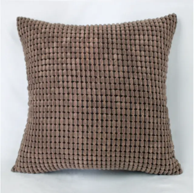 Jacquard Corduroy Sofa Pillowcase Cushion Cover Brown - Shop at LoveMi