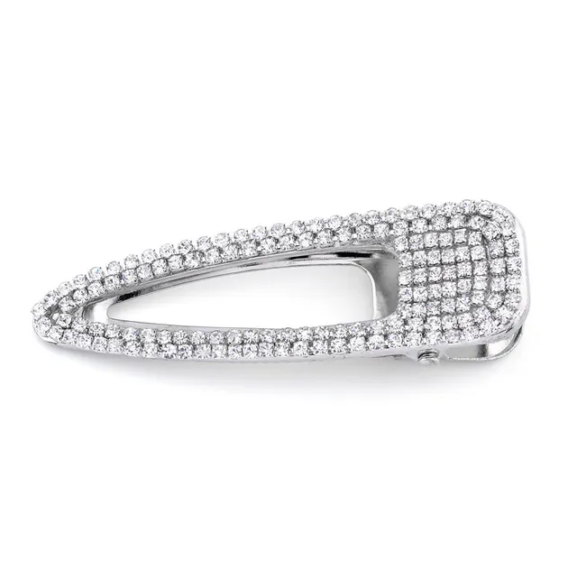 Full Rhinestone Hairpin Super Flash Rhinestone Large Water Drop Bangs Clip - Shop at LoveMi