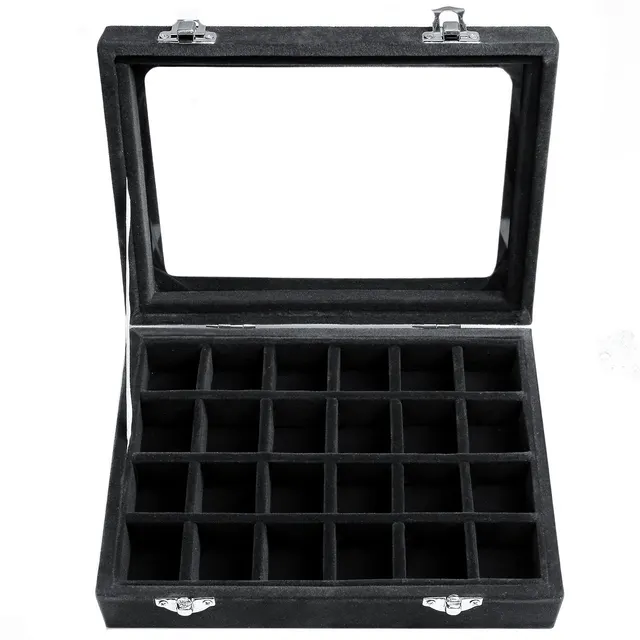 Earrings Ring Jewelry Storage Box Black - Shop at LoveMi