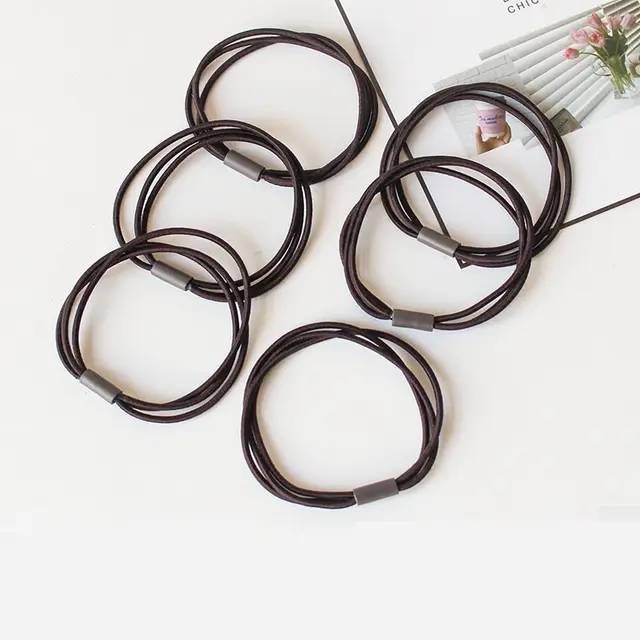 High Elastic Hair Ring Three in one Connection Cord Black - Shop at LoveMi