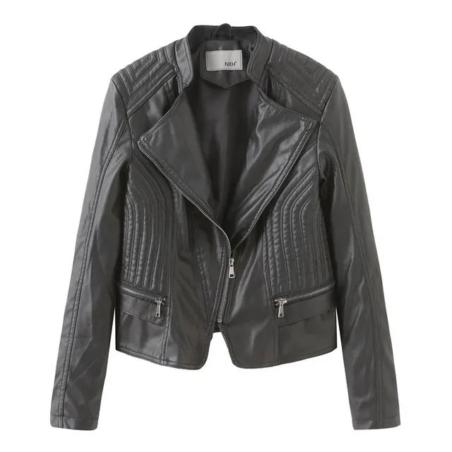 Women's Leather Jacket, Women's Leather Jacket, Slim Small Coat Black - Shop at LoveMi