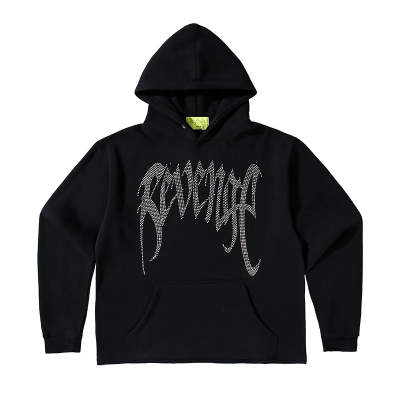 Hot Diamond Letter Hip Hop Loose Hooded Sweater