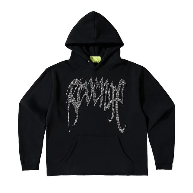 Hot Diamond Letter Hip Hop Loose Hooded Sweater - Shop at LoveMi