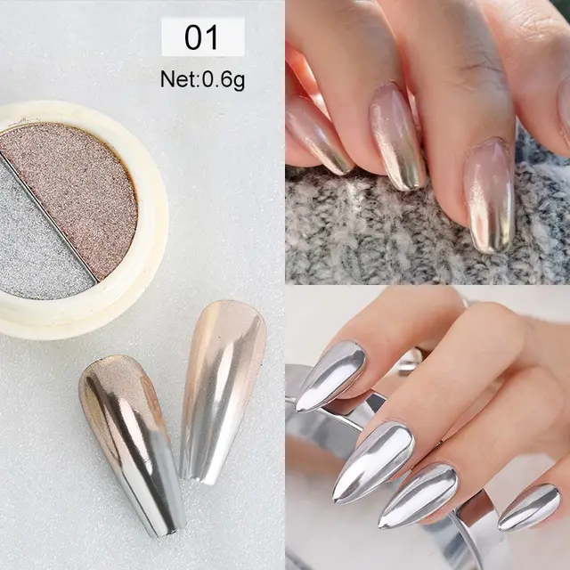 Popular Gold and Silver Double Color Laser Powder Mirror Water Ripple - Shop at LoveMi