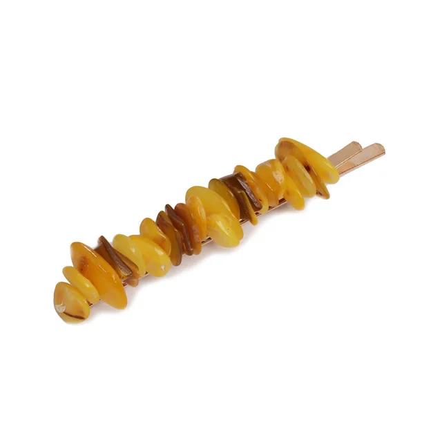 One Word Clip Turquoise Candy Color Hairpin Yellow - Shop at LoveMi