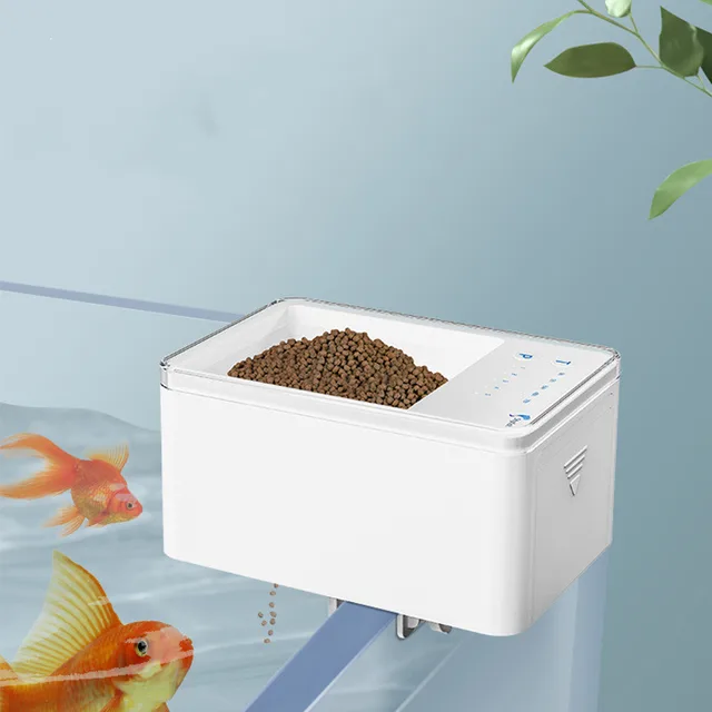 Pet Feeding Fish Food Dispenser Digital Automatic Fish Feeder LED Aquarium Digital Fish Tank White - Shop at LoveMi