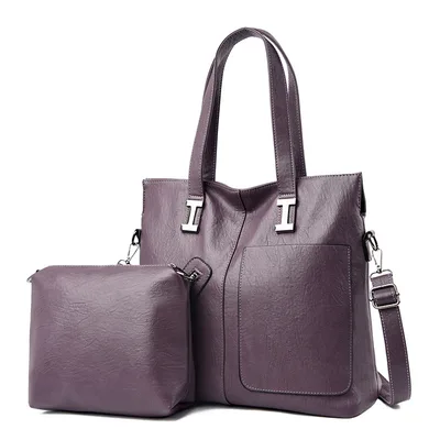 New European And American Fashion Classic One Shoulder Portable Messenger Bag Purple - Shop at LoveMi