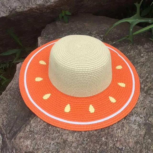 Straw Hat Parent Child Hat Watermelon Sun Shade Sun Hat Orange - Shop at LoveMi