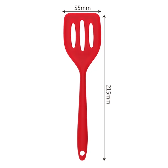 Silica Gel Frying Spatula Non stick Pan Special Leak Red - Shop at LoveMi