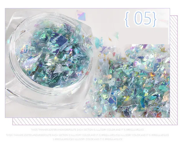 Nail Stickers 5g Bottles Of Japanese Shell Paper Fingers Blue - Shop at LoveMi