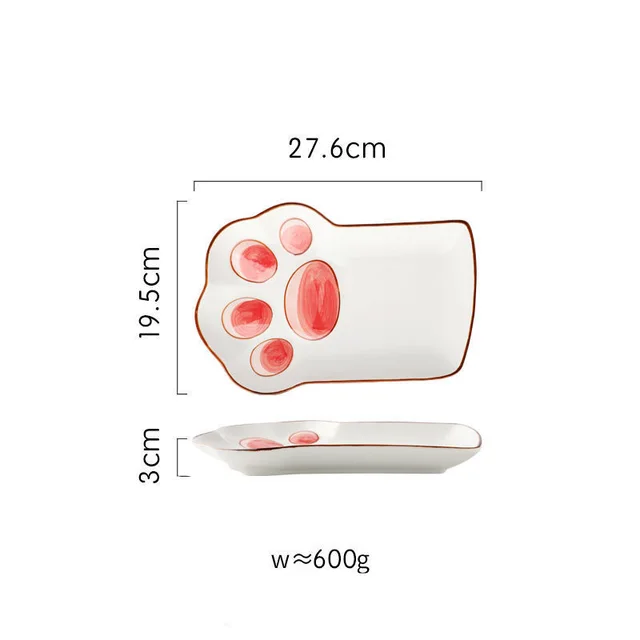 Japanese Style Cute Cartoon Cat Paw Dishes Set H - Shop at LoveMi