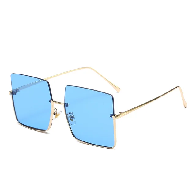 Half rim Glasses Square Design Metal Multicolor Sunshade Sunglasses - Shop at LoveMi