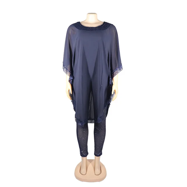 European, American And African Women's Suits Plus Size Navy Blue - Shop at LoveMi