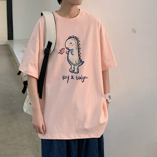 Cartoon T shirt Super Hot Couple Outfit Top Pink - Shop at LoveMi