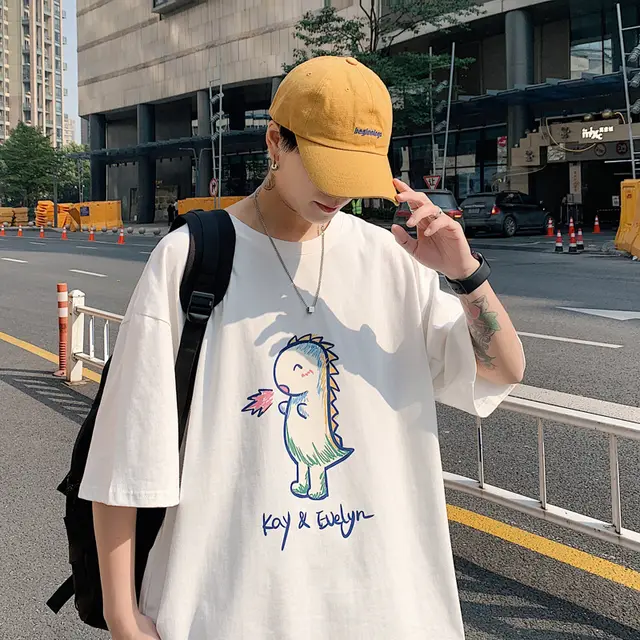Cartoon T shirt Super Hot Couple Outfit Top White - Shop at LoveMi