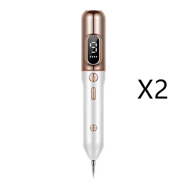 Tattoo Mole Removal Plasma Pen Laser Facial Freckle Dark Spot Remover Tool Wart Removal Machine Face Skin Care Beauty Device Gold 2Pcs - Shop at LoveMi