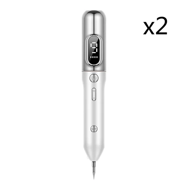 Tattoo Mole Removal Plasma Pen Laser Facial Freckle Dark Spot Remover Tool Wart Removal Machine Face Skin Care Beauty Device Silver 2Pc - Shop at LoveMi