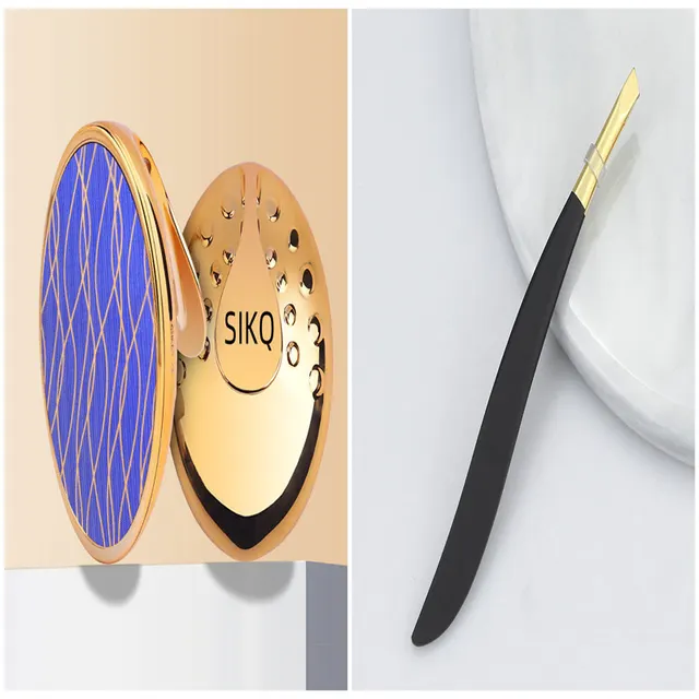 Stainless Steel Beauty Tweezers Oblique Eyebrow Clip Eyebrow Trimming Tool Black Set - Shop at LoveMi