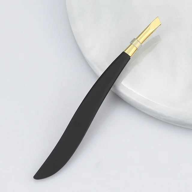 Stainless Steel Beauty Tweezers Oblique Eyebrow Clip Eyebrow Trimming Tool Black - Shop at LoveMi