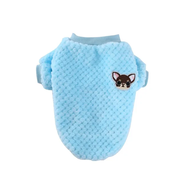 Pet Clothes Autumn And Winter New Warm Fashion Dog Sweater Blue - Shop at LoveMi