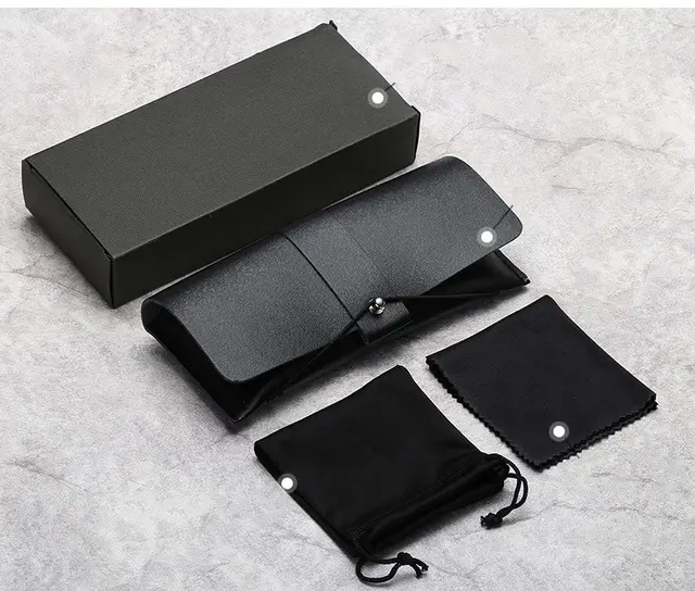 Sunglasses Leather Packaging Box Packaging Portable Elastic Drawstring Box - Shop at LoveMi