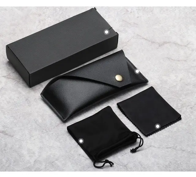 Sunglasses Leather Packaging Box Packaging Portable Elastic Drawstring Box - Shop at LoveMi