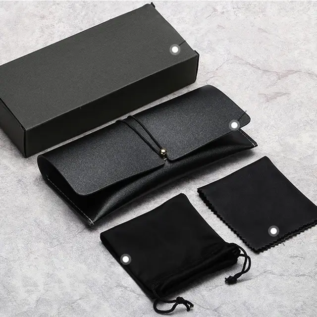 Sunglasses Leather Packaging Box Packaging Portable Elastic Drawstring Box - Shop at LoveMi