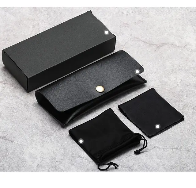 Sunglasses Leather Packaging Box Packaging Portable Elastic Drawstring Box F - Shop at LoveMi
