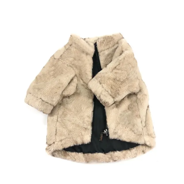 Dog Clothes Apring And Autumn Leopard Print Coat Beige - Shop at LoveMi