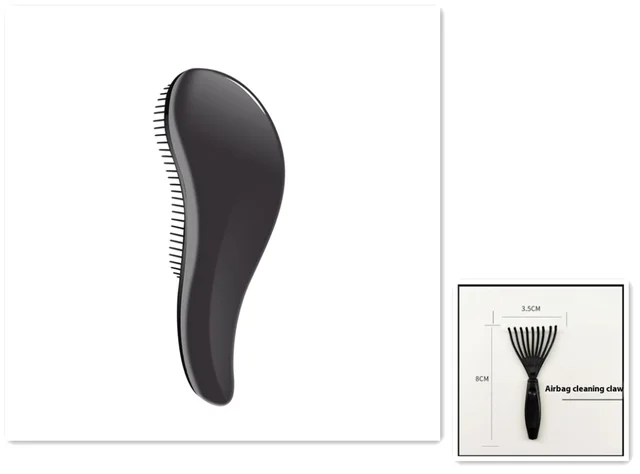 Hair Comb Detangling Hair Brush Women Haircare Anti knot Styling Barber Hotcomb Black - Shop at LoveMi