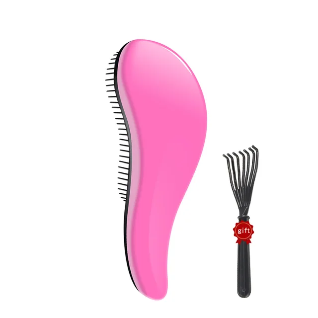Hair Comb Detangling Hair Brush Women Haircare Anti knot Styling Barber Hotcomb Pink - Shop at LoveMi