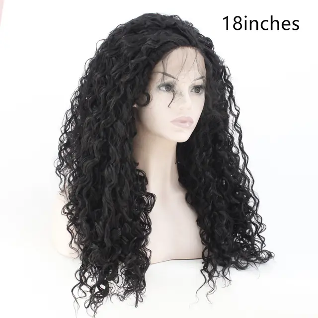 Fashion Partial Long Curly Hair Chemical Fiber Wig Black - Shop at LoveMi