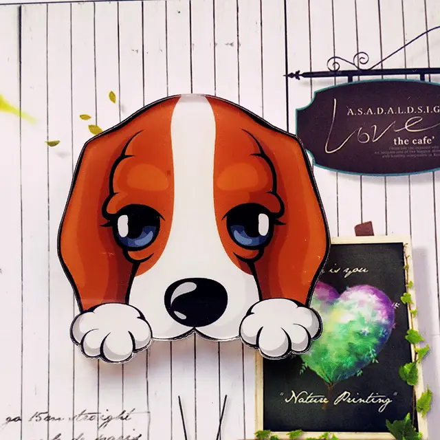 Cute Acrylic Brooch Pet Teddy Law Dog Fighting Medal Badge Badge - Shop at LoveMi