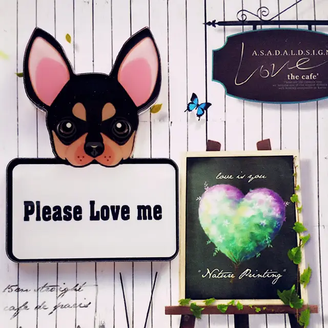 Cute Acrylic Brooch Pet Teddy Law Dog Fighting Medal Badge Badge K - Shop at LoveMi
