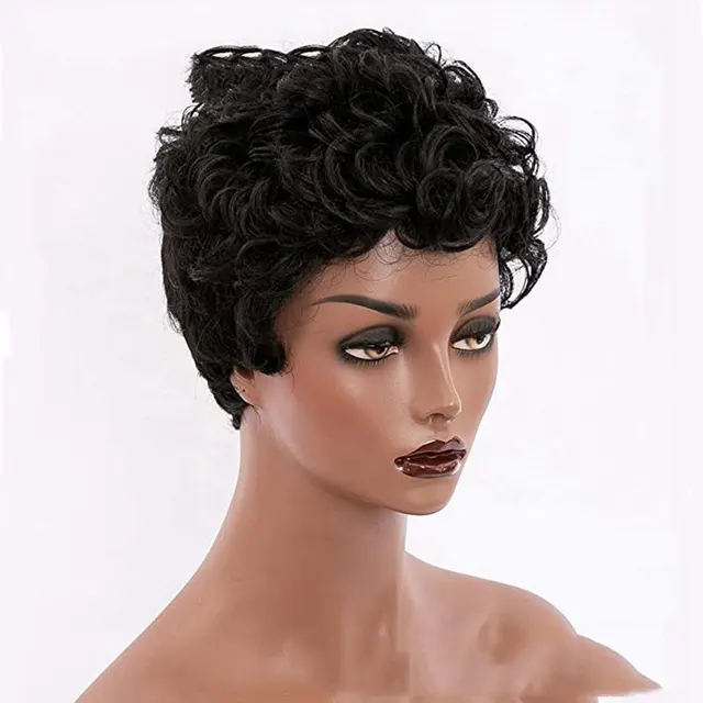 African Wig Short Curly Hair Female Fluffy Natural Short Curly Hair - Shop at LoveMi