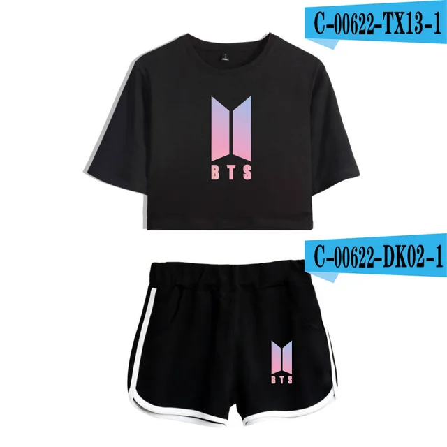 Summer Short sleeved Shorts With Navel Open, Fashion Casual Women's Suit - Shop at LoveMi