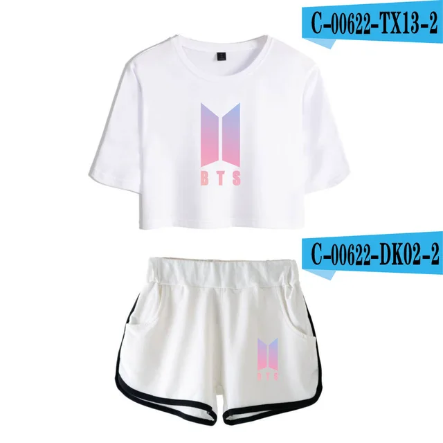 Summer Short sleeved Shorts With Navel Open, Fashion Casual Women's Suit - Shop at LoveMi