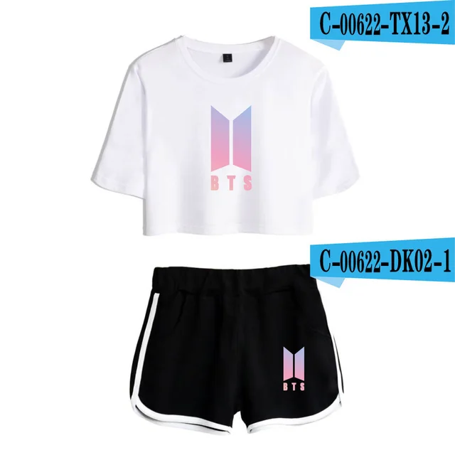 Summer Short sleeved Shorts With Navel Open, Fashion Casual Women's Suit - Shop at LoveMi