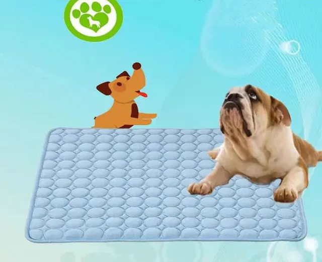 Summer Cooling Mats Blanket Ice Bed Pet Dog For Dogs Cats Blue - Shop at LoveMi