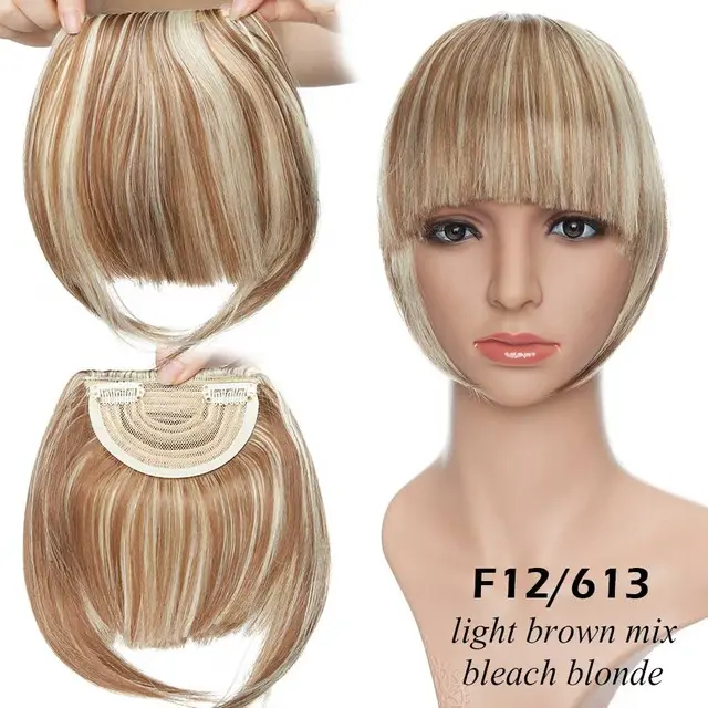 Natural Bang False Hair B Black Brown Auburn Red Clip - Shop at LoveMi