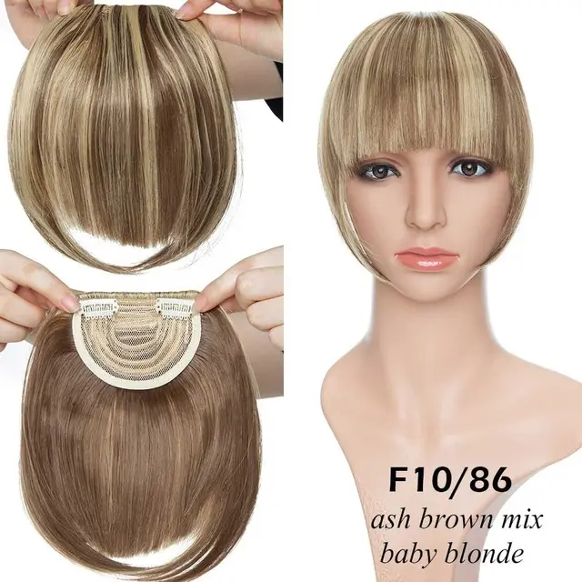 Natural Bang False Hair B Black Brown Auburn Red Clip - Shop at LoveMi