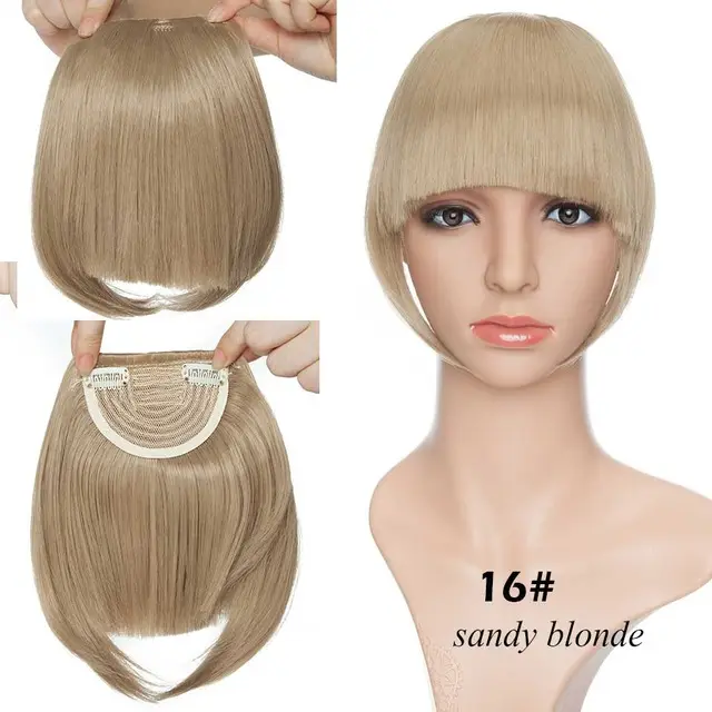 Natural Bang False Hair B Black Brown Auburn Red Clip - Shop at LoveMi