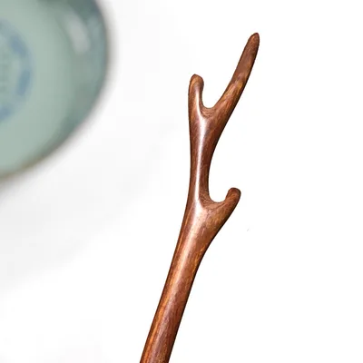 Dragon Horn Ebony Hairpin Classical Hairpin Red - Shop at LoveMi