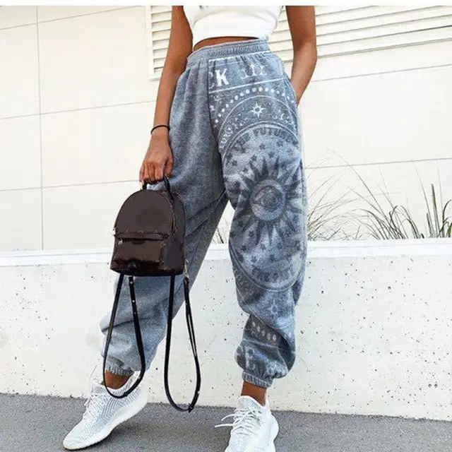 Loose Printed Harem Pants Casual Pants G - Shop at LoveMi