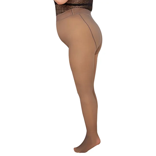 Fall Winter Plus Size Leggings Coffee - Shop at LoveMi