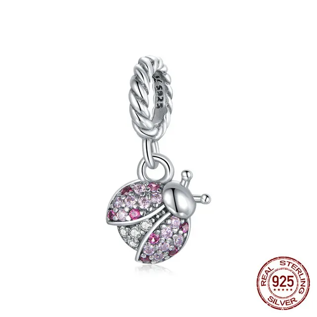 Silver Rhyme Diamond Ladybug Beaded Silver - Shop at LoveMi