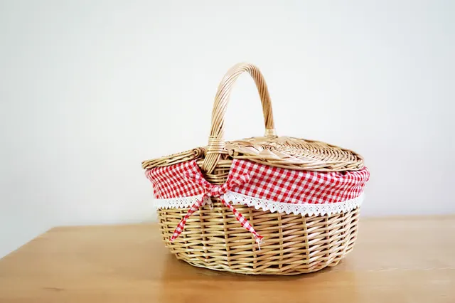 Wicker Rattan Woven Shopping Basket Gift Basket - Shop at LoveMi