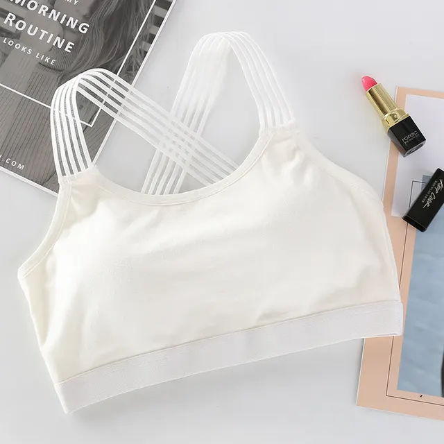 Cotton Sexy Gathered Beautiful Back Cross Strapless Underwear White - Shop at LoveMi