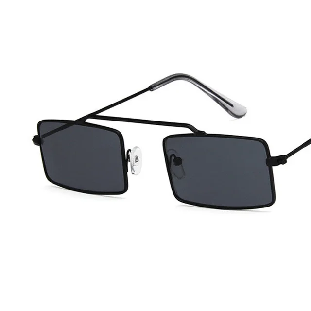 Vintage Metal Small Square Sunglasses Harajuku Trend Grey - Shop at LoveMi