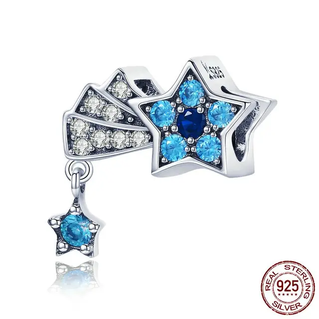 Diy Blue Devil's Eyes Loose Beads Bracelet Jewelry Silver - Shop at LoveMi
